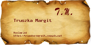 Truszka Margit névjegykártya